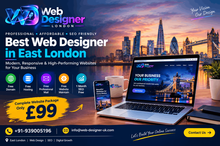 Best Web Designer in East London – affordable and responsive web design services